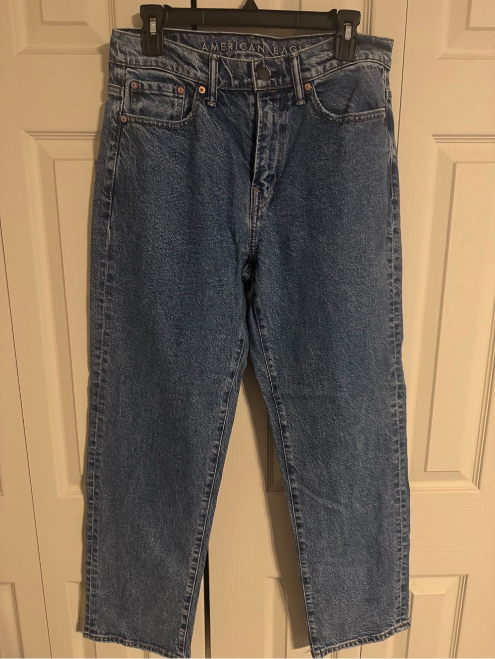 American Eagle Outfitters Men's Dark Blue Straight Jeans